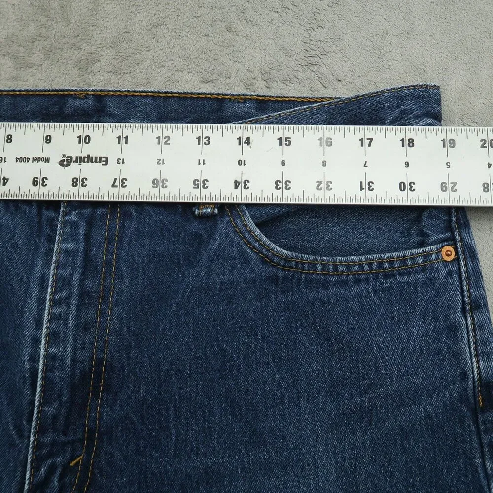Levi's 505 Jeans Mens Size 38x34 Blue Regular Straight 100% Cotton Denim